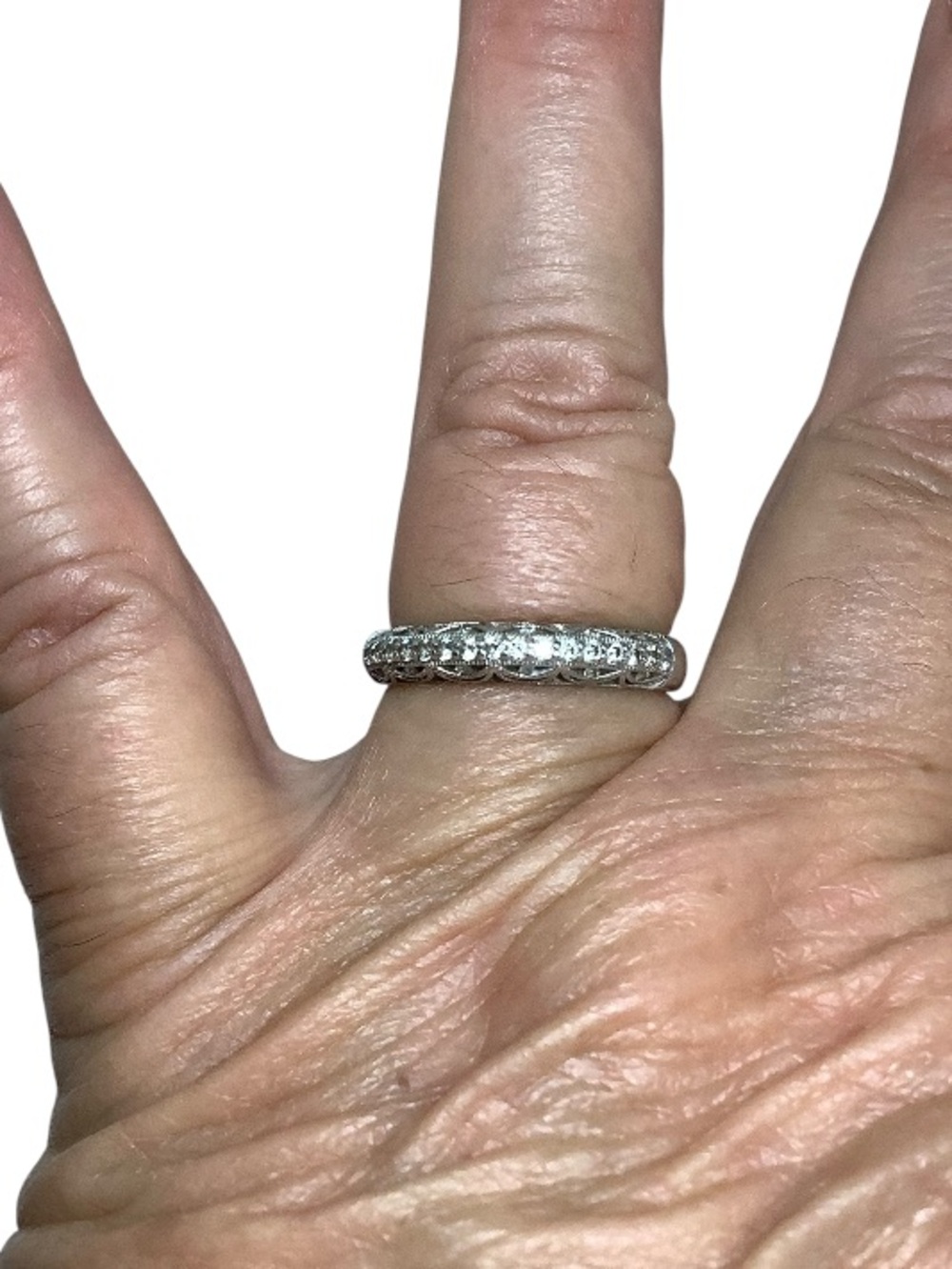 Tacori sterling silver Cubic zirconia unisex band ring